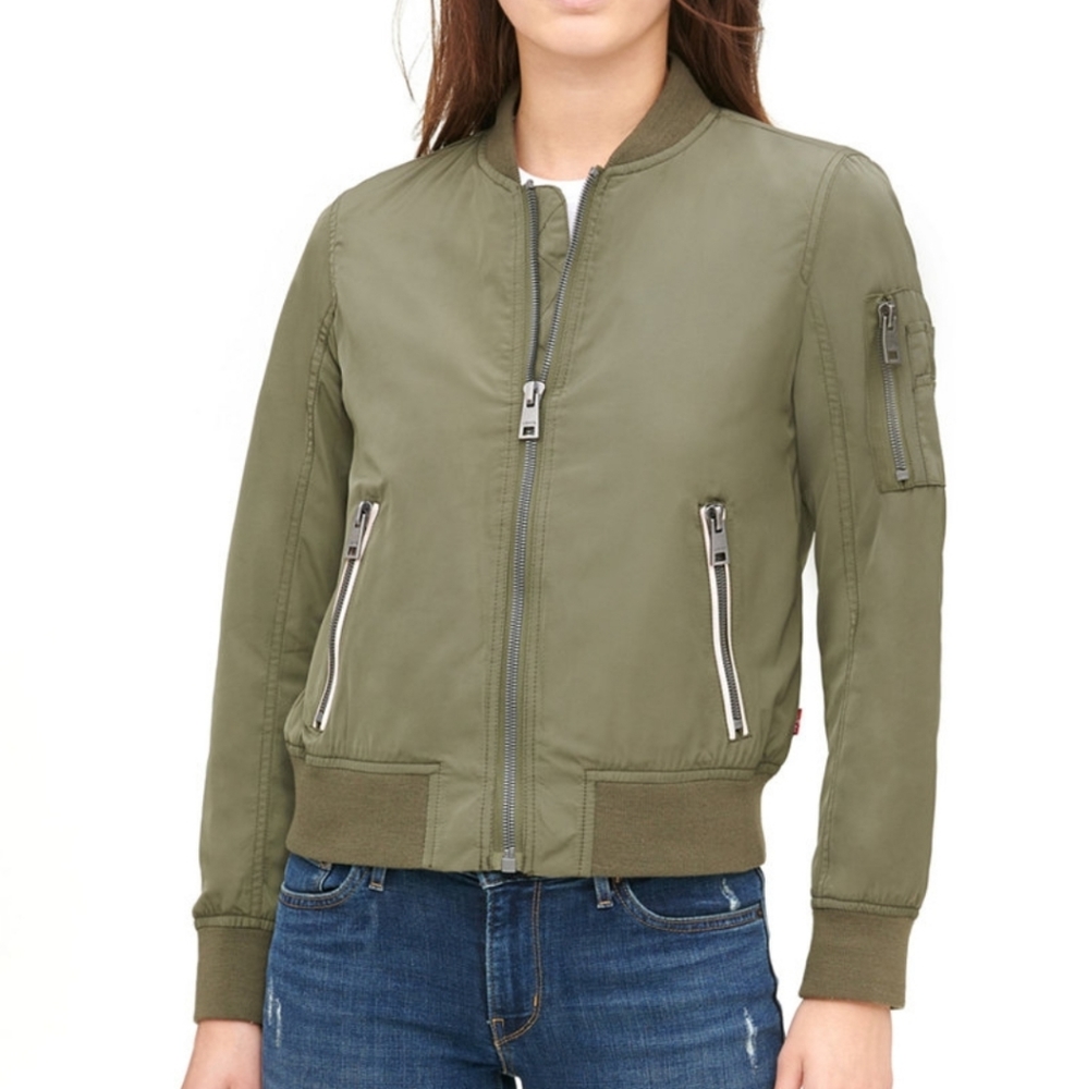 Levi's Women's Zip-Detail Bomber Jacket - small